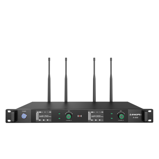 A-909 | Dual-Channel True Diversity Dynamic Wireless Microphone System