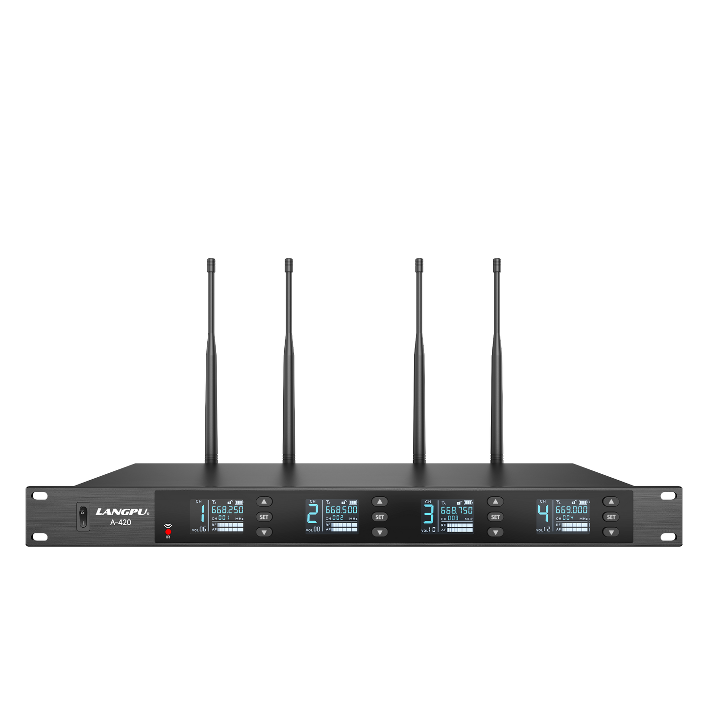 A-420 | Quad UHF Wireless Microphone System / Auto-Scan