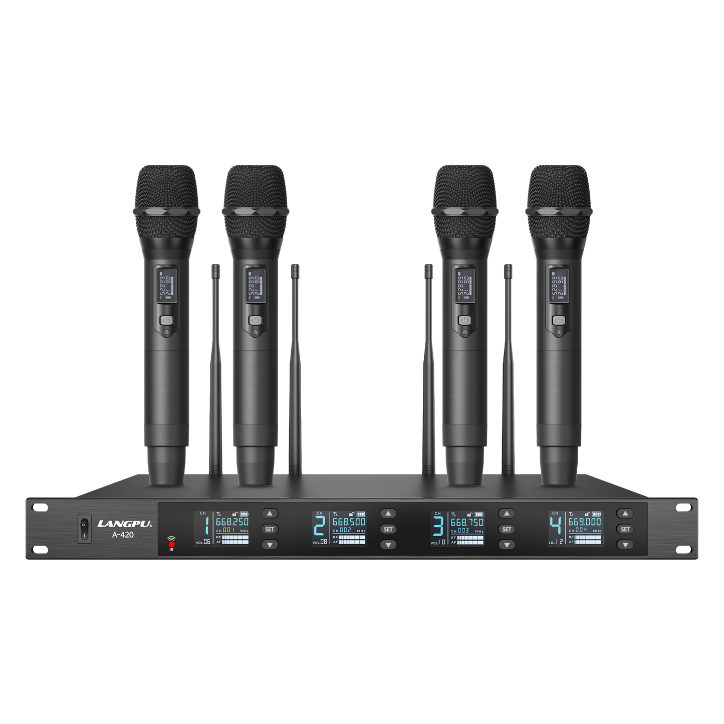 A-420 | Quad UHF Wireless Microphone System / Auto-Scan