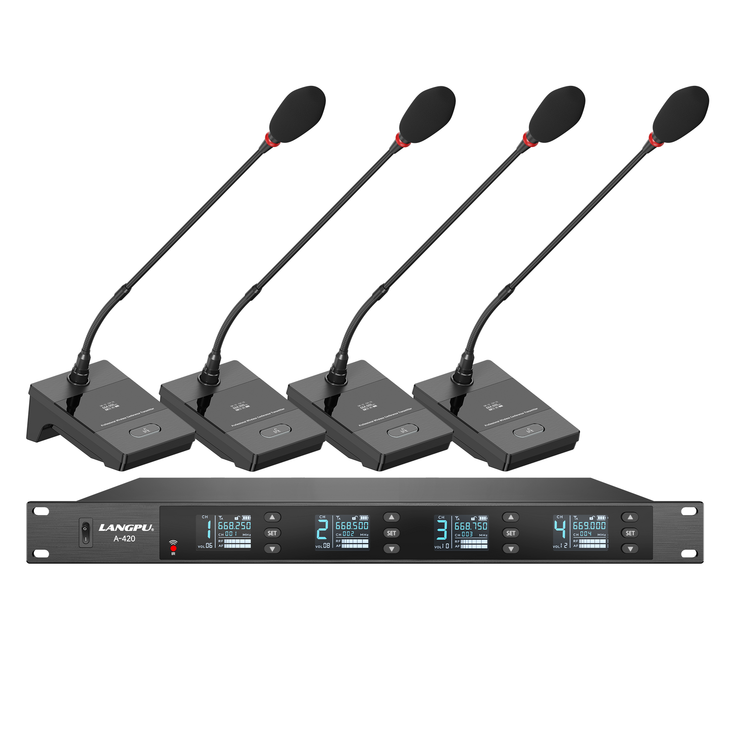 A-420 | Quad UHF Wireless Microphone System / Auto-Scan