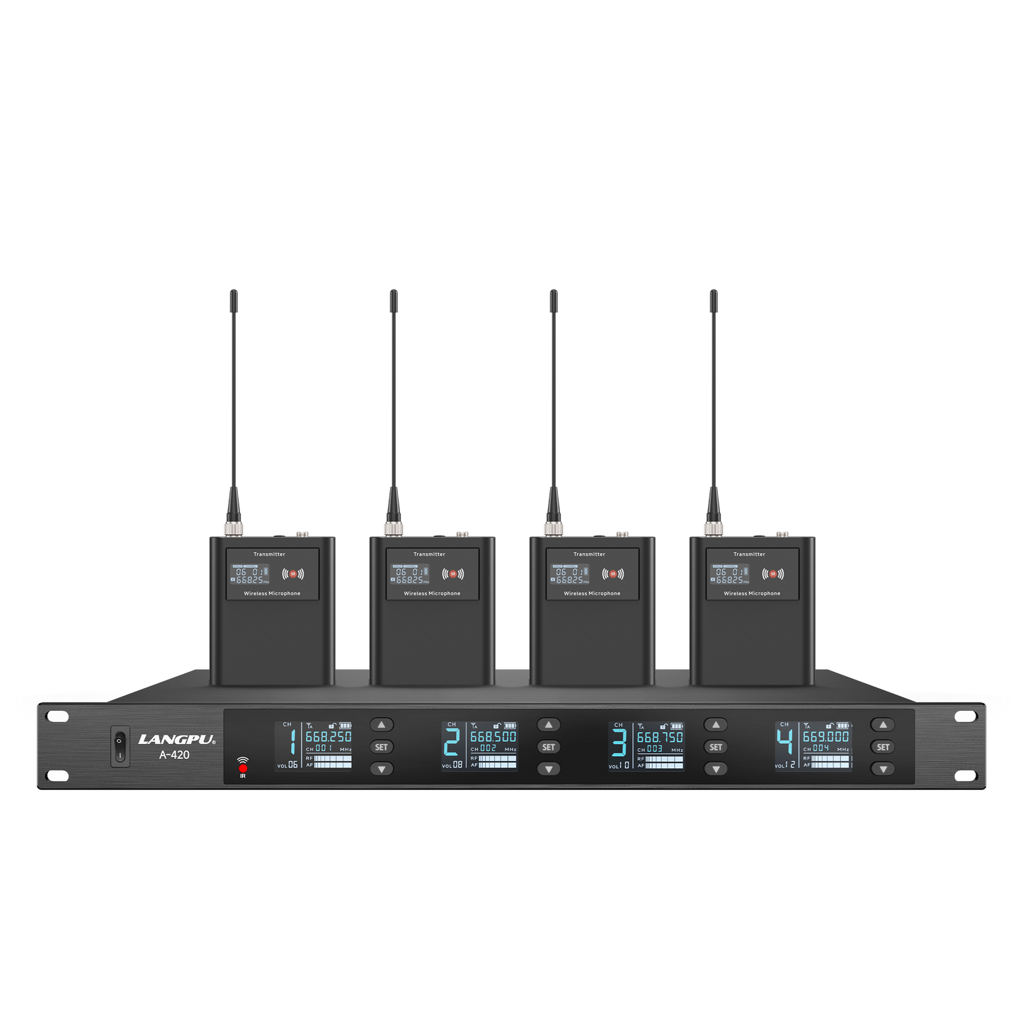 A-420 | Quad UHF Wireless Microphone System / Auto-Scan