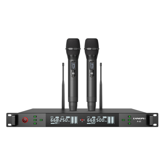 A-61 | Dual-Channel UHF Wireless Microphone System / Auto-Scan