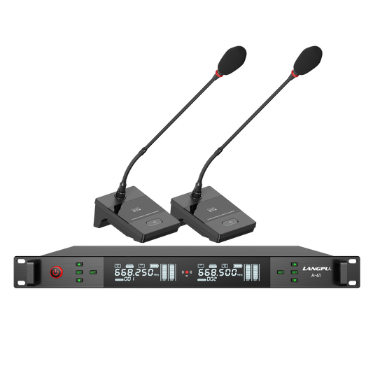 A-61 | Dual-Channel UHF Wireless Microphone System / Auto-Scan