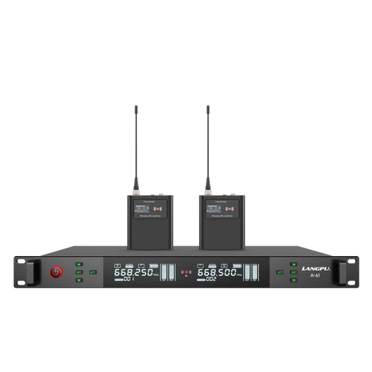 A-61 | Dual-Channel UHF Wireless Microphone System / Auto-Scan