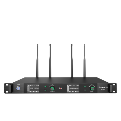 A-909 | Dual-Channel True Diversity Dynamic Wireless Microphone System