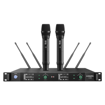 A-909 | Dual-Channel True Diversity Dynamic Wireless Microphone System