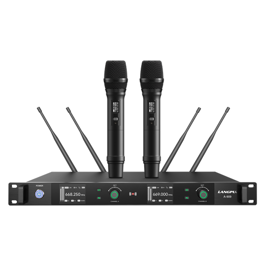 A-909 | Dual-Channel True Diversity Dynamic Wireless Microphone System