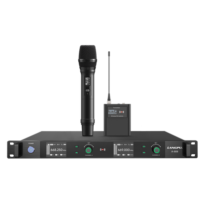 A-909 | Dual-Channel True Diversity Dynamic Wireless Microphone System