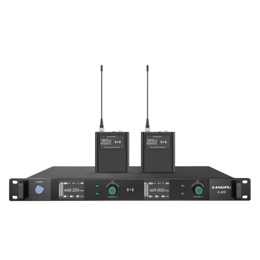 A-909 | Dual-Channel True Diversity Dynamic Wireless Microphone System