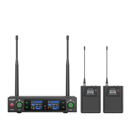 ACT-W32 | Dual-Channel UHF Wireless Microphone System / Auto-Scan