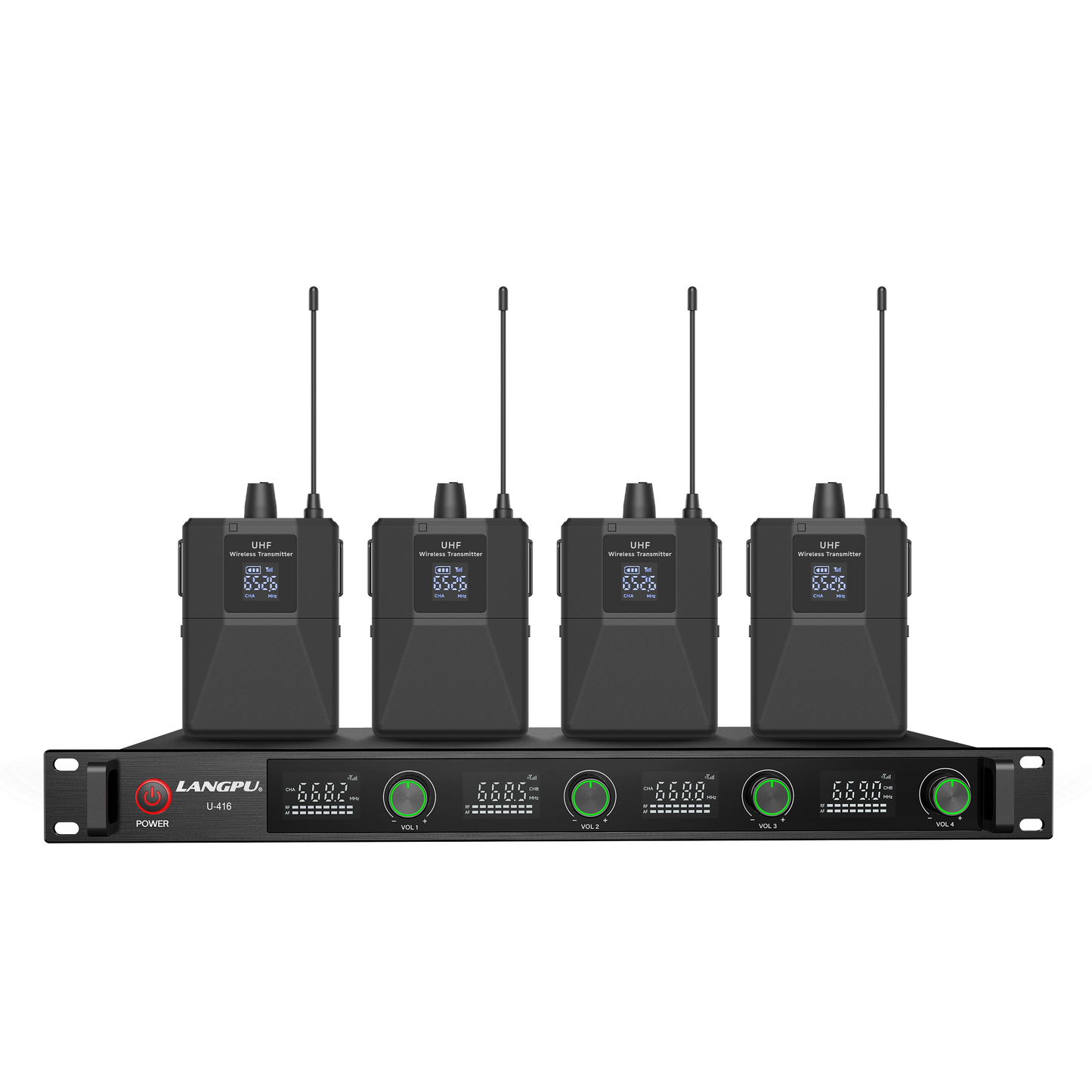 U-416 | Quad UHF Wireless Microphone System / Frequency Hopping