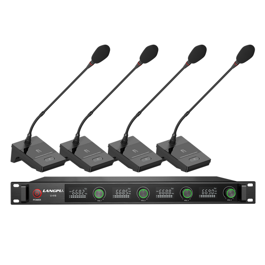 U-416 | Quad UHF Wireless Microphone System / Frequency Hopping